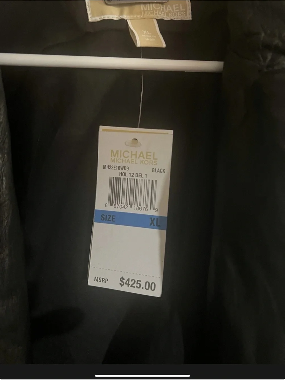 Michael Kors Black Sleeveless Leather Moto vest